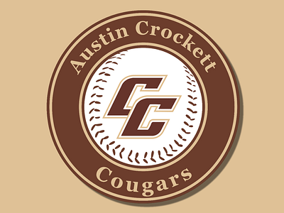 Crockett Baseball Logo baseball baseball logo brand design branding cougar cougars creative design icon logo logo design logodesign logos logotype shield shield logo team team logo typography vector