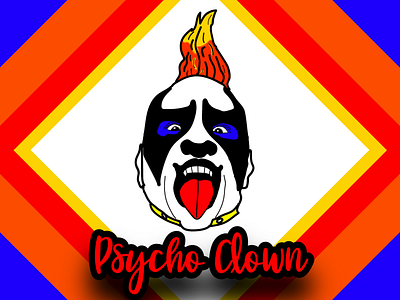 Psycho Clown Cartoon Portrait  3