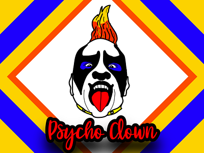Psycho Clown Cartoon Portrait 4