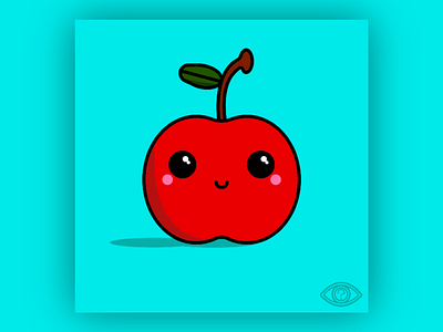 Kawaii Apple adorable apple art childish creative cute cute art cute illustration design fun illustration kawaii kawaii art kawaii faces kawaii food playful vector vector art vector illustration vectorart