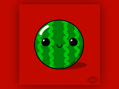 Kawaii Watermelon adorable art childish creative cute cute art design fruit fruits fun illustration kawaii kawaii art kawaii faces kawaii food vector vector art vector illustration vectorart watermelon