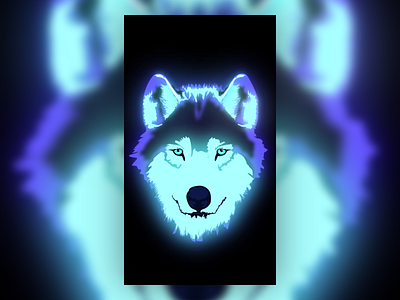 Wolf Eyes animal art creative design digital art eyes glow glowing glowing art graphic design illustration light lights nature neon neon art vector vector art vectorart wolf