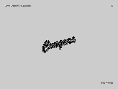 Logofolio Vol. 1(2020-2021) Logo 15 art baseball branding clean cool cougars creative cursive design illustration letters logo logotype mlb modern simple team typography vector vector art