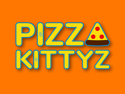 Pizza Kittyz Official Logo! branding cat cats creative design graphic design icon illustration logo logo design official official logo orange pet pets pizza pizza shop shop vector yellow