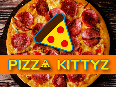 Pizza Kittyz Poster banner brand branding business cat cats creative design flyer graphic design kitties kitty logo pizza pizza shop pizzas poster shop ui vector
