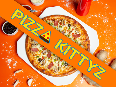 Pizza Kittyz Logo!!! brand brand design branding business cats creative design graphic design illustration logo logo design logos photo pizza pizza shop pizzas shop ui vector vectorart