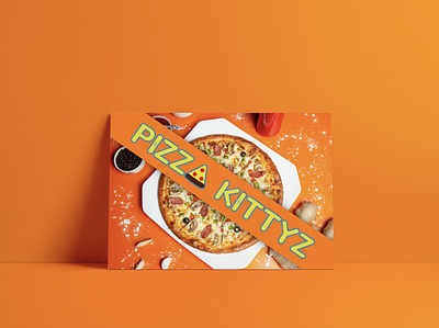 Pizza Kittyz Sign Mockup adobe illustrator banner brand branding cat cats creative design graphic design kitties logo logos pizza poster posters sign ui vector