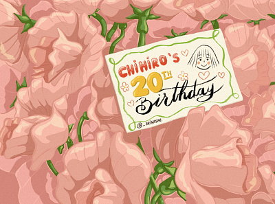 20 anos de Chihiro art chihiro digital digital painting fanart flower illustration procreate