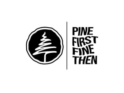 Pine First Fine Then branding design illustration logo minimal ui vector