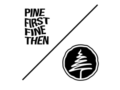 Pine art branding design flat illustration logo minimal vector