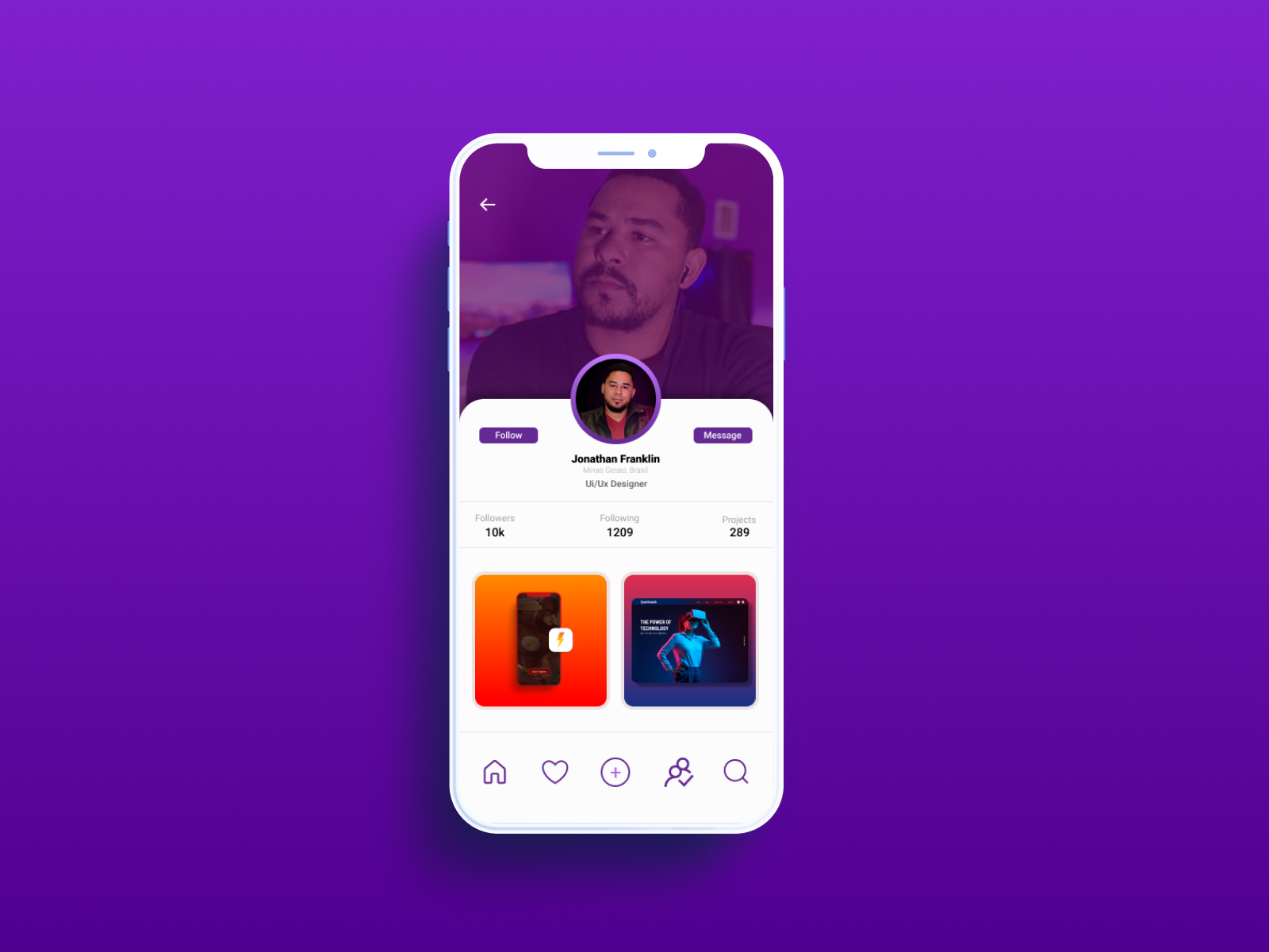 DAILYUI 006 - User Profile by Jonathan Franklin on Dribbble