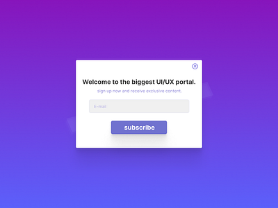 Daily ui 16 Pop-up Overlay dailyui dailyuichallenge design ui uidesign uiuxdesign