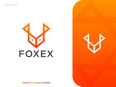 Foxex Logo Design abstract logo branding creative logo dribble fox fox logo fox logo design foxex foxex logo gradient logo graphic design khaled pappu logo logo concept logo design logo idea logo process logos