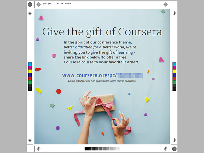 Giving Gifts bow confetti coupon coursera gift ribbon