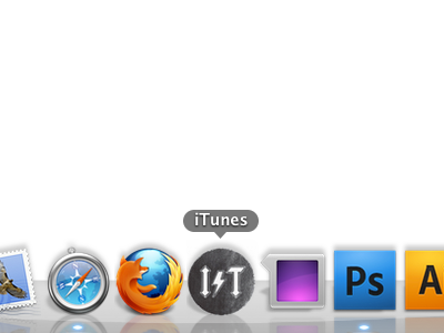 Metal Dock itunes itunes10 dock apple icon screenshot rebound fun lo-fi lightning bolt