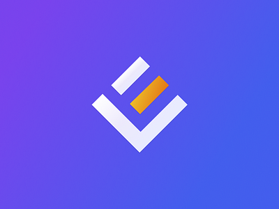 Leadline brand gradient icon logo purple yellow