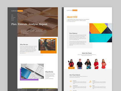 Marketing Agency Web Design gray orange sidebar web design web design agency website