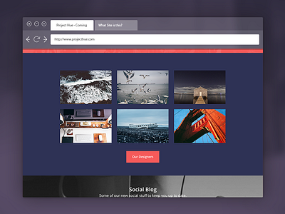 "Project Hue"-Coming Soon. development interface onepage parallax ui ux web design