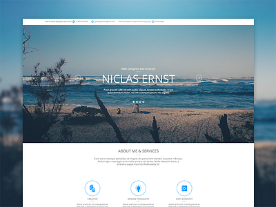 Niclas Ernst development interface onepage parallax ui ux web design