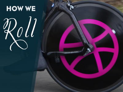 Let's roll! bike cycling debut disc dribbble ball type wheel