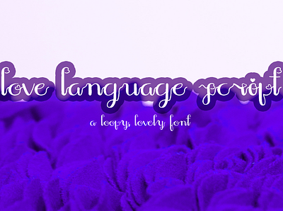 Love Language Script Font calligraphy calligraphy and lettering artist lettering loopy font romantic font script font