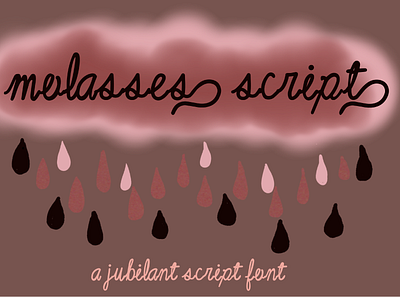 Molasses Script Font cursive font font script script lettering typeface
