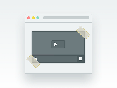 Embed your video embed graphic illustration player ui design user interface video visual design