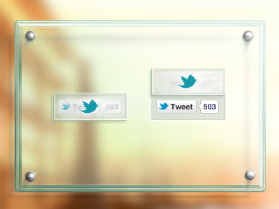 Twitter Glass Button buttons icon share twitter ui