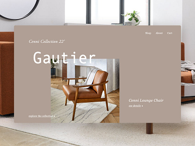 Gautier Furniture brown brown design chair fashion furniture furniture design interior design landing page layout website