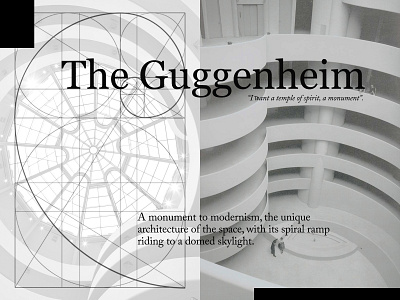 The Guggenheim golden ratio guggenheim museum museum of art poster print type typography use of space white space