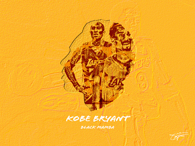 Kobe Bryant | Black Mamba graphic design kobe kobe bryant lakers nba poser print texture yellow yellow design
