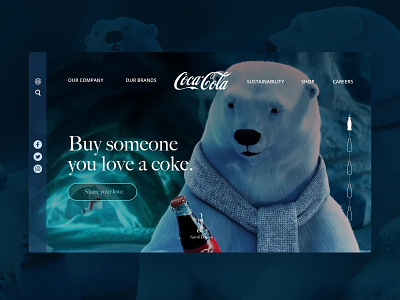 Coca-Cola coca cola coke desktop desktop design landing page landing page design rebrand rebranding website website design
