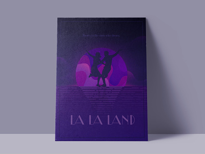 La La Land graphic design la la land movie movie poster poster design print design purple purple design typography typography design