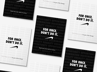 Nike | Don't Do It. black nike nike ad poster poster design print print design typography white word