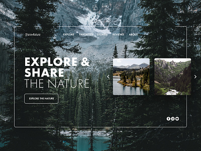 ShareNature App app app design layout layout design nature nature photography web web design website website design