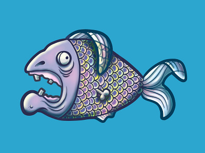Grandpa Grumpy Gills animal character creature creepy critter fish gills grandpa illustration illustration digital