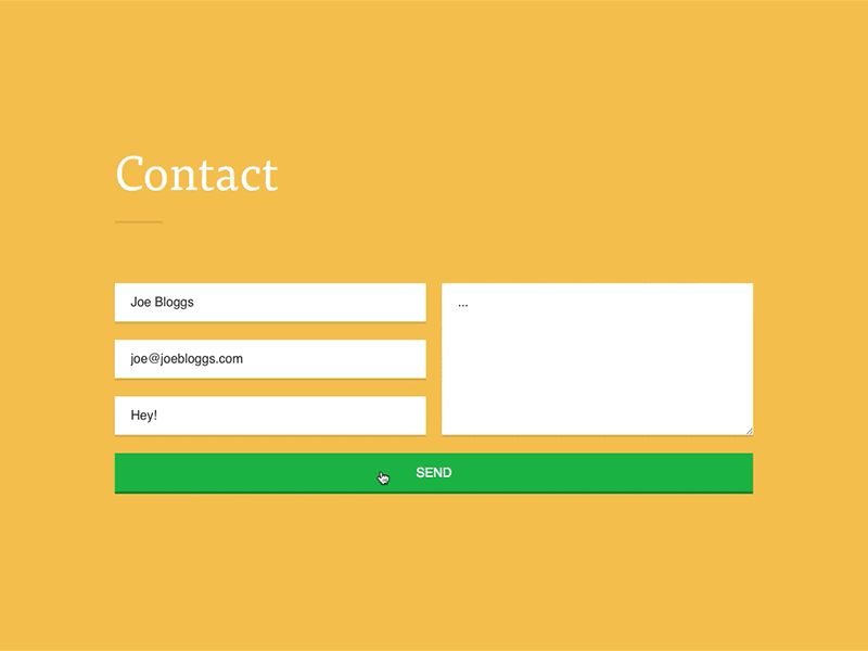 Contact form UX
