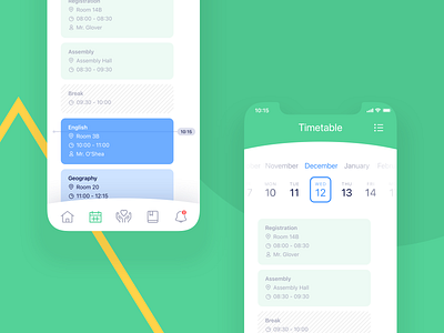 School Schedule / VI design product design ui ux