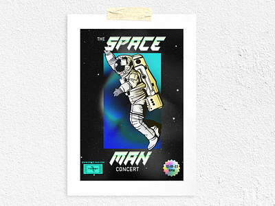 SPACE MAN design graphic design rebound