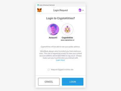 MetaMask Login Request