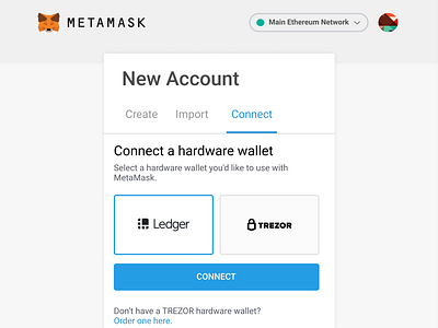 Connect Hardware Wallet blockchain eth ethereum hardware metamask ux wallet
