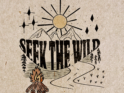 Seek the wild abenteuer branding design grafikdesignerin graphicdesign illustration logo nature