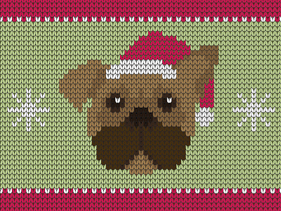 Christmas Card card christmas french bulldog illustration print snowflakes sweater