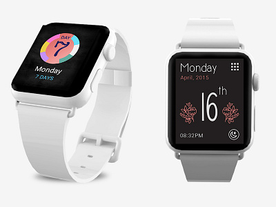 7 Days. Exploring the Apple Watch interface apple watch design graphics icon illustration ios pastel user interface