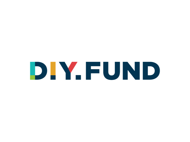 DIY.FUND Logo animation branding clean custom logo logo design logotype startup technology type versatile