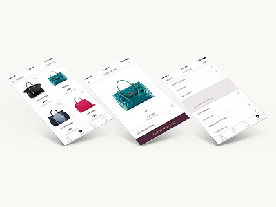 Rent The Bag product pages app design clean concept design digital flat ios mobile retail ui user experience ux