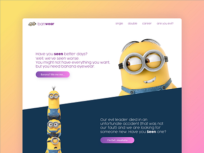 Banana Eyewear Landing Page