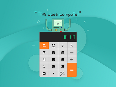 BMO Calculator 004 adventure time calculator daily ui daily ui 004 interface ui ux