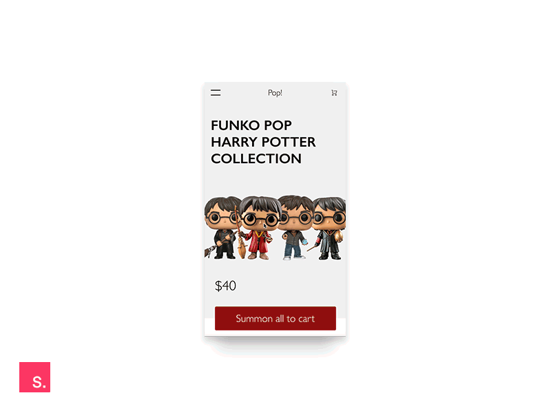 Harry Potter Product Page 012 app daily ui design drag invision invision studio product timeline transition ui ux