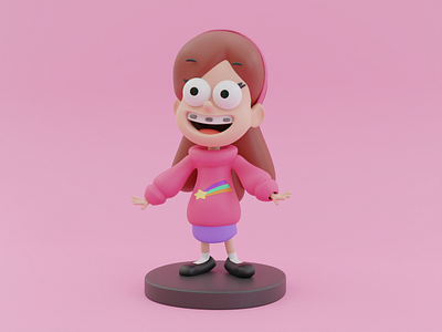 3D Mabel Gravity Falls minimal